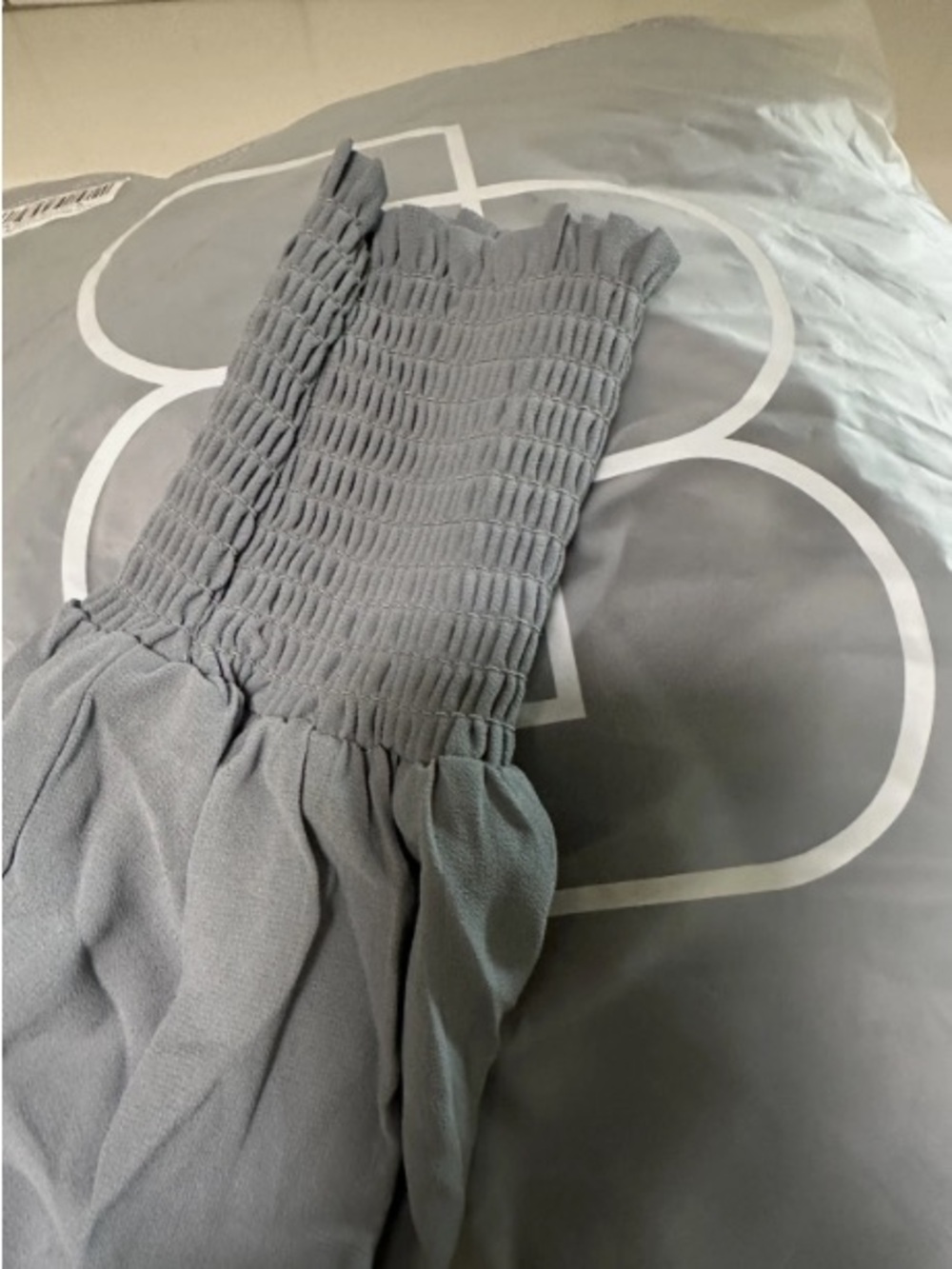 Gray Smocked Pillowcase - Home Bedding